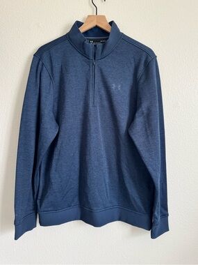 Under Armour Men's Navy Quarter-Zip Pullover Sweater Size L